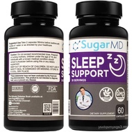 SugarMD  Support Supplement – 60  Capsules with Lemon Balm, Valerian Root, Hops Extract, Chamomile E