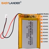 JST 1.25mm 2pin 603450  3.7V 1200mAh Li-Polymer Li-ion Battery Lipo 303450 403450 503450 703450 8034