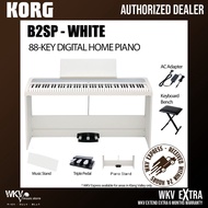 Korg B2SP 88-Key Digital Piano with Stand Keyboard Bench - White (B2-SP/B2 SP) *** YEAR END SALES***