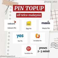 TOPUP PIN!!! ALL TELCO[ celcom pin, digi pin, maxis pin, umobile pin, tuntalk pin, yes pin ]