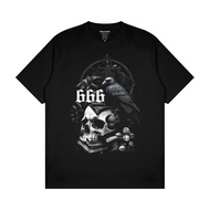 Satanic Metal t-shirt Men's Distro t-shirt BlackWanita SIXCISSORS 666 DARKBOOKS