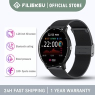 FILIEKEU smart watch for men bluetooth call waterproof sport fitness tracker healthy monitor blood pressure black mesh strap smartwatch