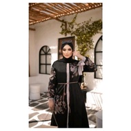 Abaya Dubai Gamis Hitam Turkey Maxi Dress Arab Saudi Bordir Fashion