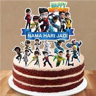 Ejen Ali Cake & Cupcake Topper Decoration Birthday Party, Kek Hiasan Can Add Name
