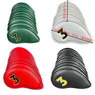 10Embroidery Waterproof Digital Point Irons Set Simple Style Head Cover Golf Iron Cover Set Wear-res