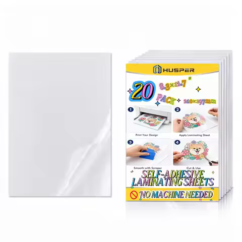 Crystal Clear Vinyl Sticker Paper Self Adhesive Waterproof 100% Transparent Overlay Film A4 11.7 x 8