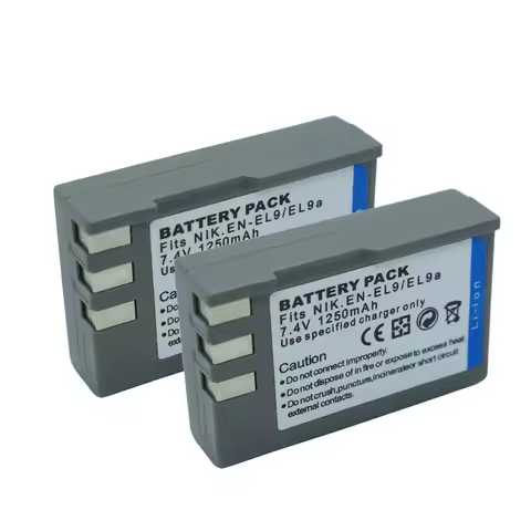 2pieces li-ion battery EN-EL9 EN-EL9a EN EL9 EN EL9a for Nikon D5000 D40 D60 D40X D3000 camera