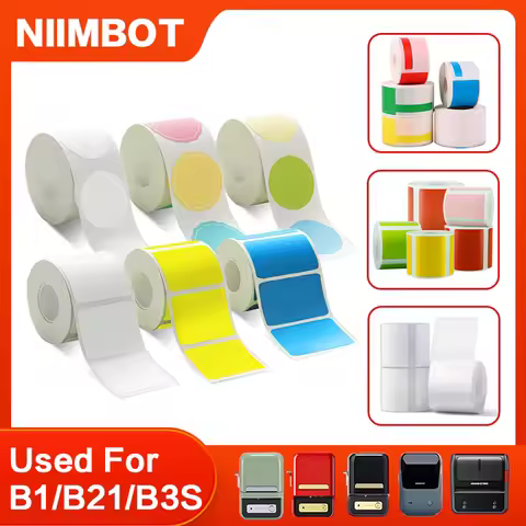 Niimbot Mini Printer Thermal Wire White/ Cable/Color/Round Sticker Self Adhesive Waterproof Sticker 