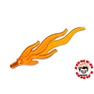 LEGO PART 85959 - WAVE ROUNDED STRAIGHT LARGE w BAR END (FLAME)