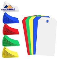 500 Pieces 4 3/4Inch X 2 3/8Inch Plastic Shipping Tags Colorful Blank Labeling Tags Waterproof Hang 
