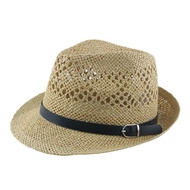 Summer Fedora Hats For Men Straw Hats Women Solid Cool Jazz Hat Wide Brim Classic Visor Sun Hat Beach Cap Sombrero Panama Gorras