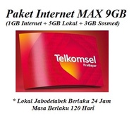 Kartu Perdana Telkomsel InternetMAX 9GB (Reguler 24 Jam)