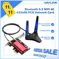 WAVLINK 2023 New AX5400M WiFi 6E PCIe Network Card Tri-Band AX210 Wireless Adapter with Bluetooth 5.