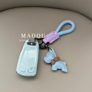 Suitable for Audi q3 Key Cover q67 Female Q4e-tron Bag a4l Car a3l Car q5l New Style q2l Shell Buckl