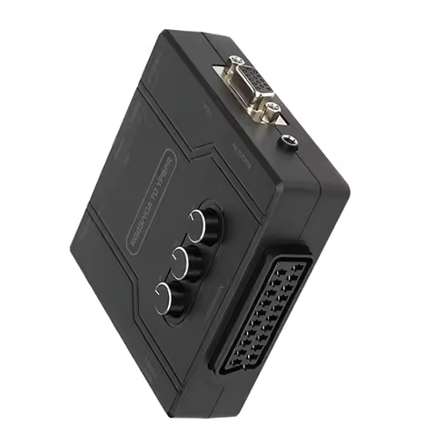 A25P RGBS VGA To YPBPR Component Converter SCART To YPBPR YCBCR For Nintendo 64 PS1 PS2 Dreamcast Re