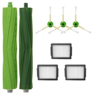 Others - 機器人吸塵器替換配件套件 - 相容於 iRobot Roomba i7 i7+ E5 E6 i3、1 套多表面橡膠刷、3 個邊緣清掃刷、3 個過濾器