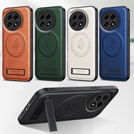 Foldable Stand PU Leather Phone Case For Oneplus 13 13T 1+13 1+13T Case Wireless Charging Magnetic C