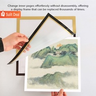 A4/A3 Magnetic Sign Holder Wall Mount Self-Adhesive Picture Poster Display Frames for Office A4 Fram