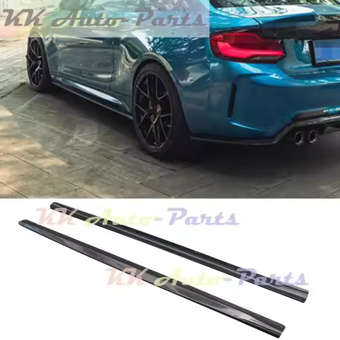 Carbon Fiber Side Skirts Extension Lips for BMW F87 M2C M2 Competition Base Coupe 2D Side Lip Protec