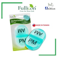 FULLICON AM/PM PILL BOX (GREEN 2 COMPARTMENT)