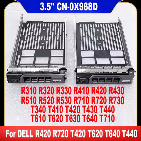 0X968D For DELL R310 R320 R330 R410 R420 R430 R510 R520 R530 R710 R720 R730 3.5" SAS SATA Tray Hard 