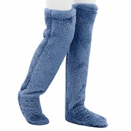 Winter Long Fuzzy Socks Plush Over The Knee Leg Warmers for Women Fuzzy Long Leg Warmers Home Sleepi