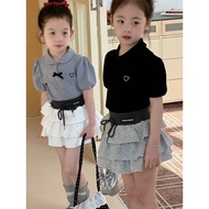 New Korean style summer girls' short-sleeved polo shirt APL2025