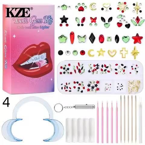 Professional Tooth Gem Kit Diy Love Horse Eye Crystals Jewelry Kit Teeth Gems Kit Tooth Gems For Tee