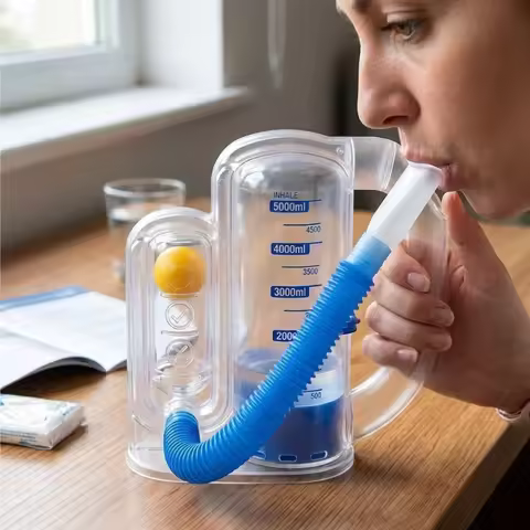 Breathing Trainer 3 Balls Spirometer Lung Capacity Measurement Lung Function Improvement Respiratory