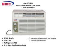 Matrix Aircon Shop PH - Mx-KC1509 0.6HP Window Type Aircon (Inverter Grade) - Home Appliances - Energy Efficient, Compact Design, Quiet Operation - Efficient Cooling, Lower Electricity Bills, Reliable Performance