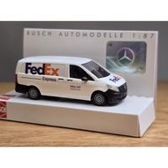 [Orphan] Busch 1/87 Mercedes-Benz Vito FedEx International Logistics Car Model Plastic Material Car 