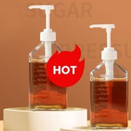 1100ml Coffee Syrup Dispenser with Pump Scale Drip Dispenser, 5/8/10CC.