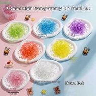 LONNGMY Handmade DIY Perler Beads, Handmade Heat Press Glass-Colored Perler Bead, High-Transparency 