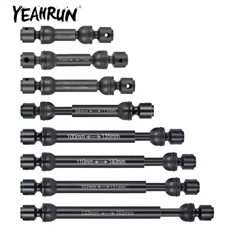YEAHRUN Steel Universal Drive Shaft for Axial SCX10 I II III TRX-4 TRX-6 VS4 1/10 RC Rock Crawler Ca