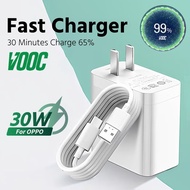 For OPPO 30W Charger SUPERVOOC Type-C Micro Cord Charger for OPPO reno3 7 8 pro K3 Realme X2 A95/A94