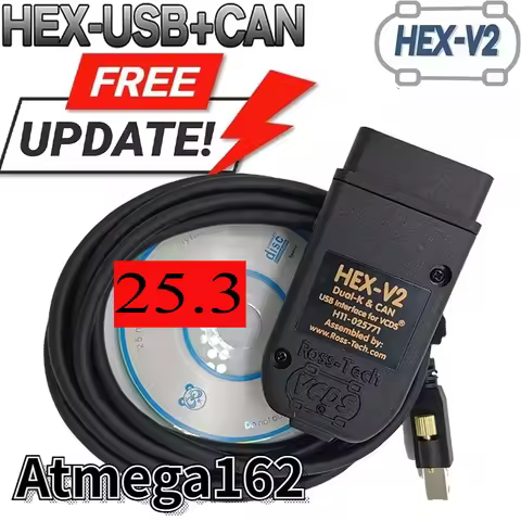 2025 Newest VCDS 25.3 VAG Scanner Tool Cable OBD2 Diagnostic Multi-Language HEX V2 Wesheu VCDS VAG C