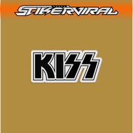 GRAFTAC STICKERS - Kiss Logo - AESTHETIC LAPTOP STICKERS, ACCESSORIES hp, WATERPROOF, MOTIF, HELMET