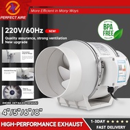Exhaust Fan 4/5/6/8 Inch AC Booster Duct Household Duct Exhaust Fan Suitable For Bedroom/Living Room