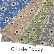 Crinkle Cringkle Poppy Fabric 0.5 meters