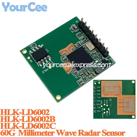 5pcs/1pc HLK-LD6002 LD6002B LD6002C 60G 60GHz FMCW Radar Sensor Human Respiratory Alarm Heart Rate F