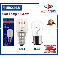 Tungsram E14 / B22 Bulb 15W Salt Lamp Screw Cap Refrigerator Light Mentol Peti Sejuk Lampu Garam Meja Warm Lighting