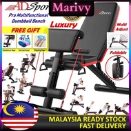 ADSports AD600【THICKEN TUBE】Multi-Purpose Adjustable Gym Chair Bench - Foldable Sit up Dumbbell Benc