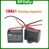 DFOdiy CBB61 FAN CAPACITOR WIRED Motor Capacitor CBB61 1uf 1.2uf 1.5uf 1.8UF 2uf 2.5uf 3uf 3.5uf 4uf