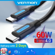 vention Type C Cable PD 60W 3A USB C Charging Cable 480Mbps High Speed Data Cable for Macbook iPhone