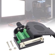 Lidu11 DB25 RS232 Terminal Connector Flexible Tail Sleeve Screw Lock RS232 Adapter