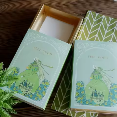 24*16.5*5.5cm 5 Pcs Gold A Princess Living in A Castle Paper Box As DIY Handmade Chocolate Candy Wed