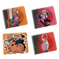 Chainsaw Man Wallets Cosplay Anime Makima Power Denji Pochita Cartoon Pu Wallet Short Coin Purse Car