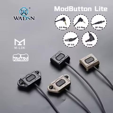 WADSN M300 M600 Pressure Remote Switch Flashlight ModButton Lite Fit Mlok Keymod picatinny Rail Lase