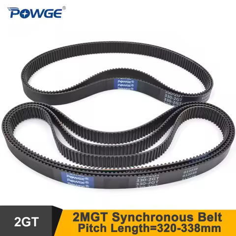 POWGE LP=320 322 324 326 328 330 332 334 336 338 2GT Timing Belt W=6/9mm 2MGT GT2 Closed-Loop Synchr