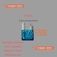 1pcs 15A Plug-in Fuse Plug-in Fuse Small DX Fuse 15A Blue 15A universal for all motorbikes